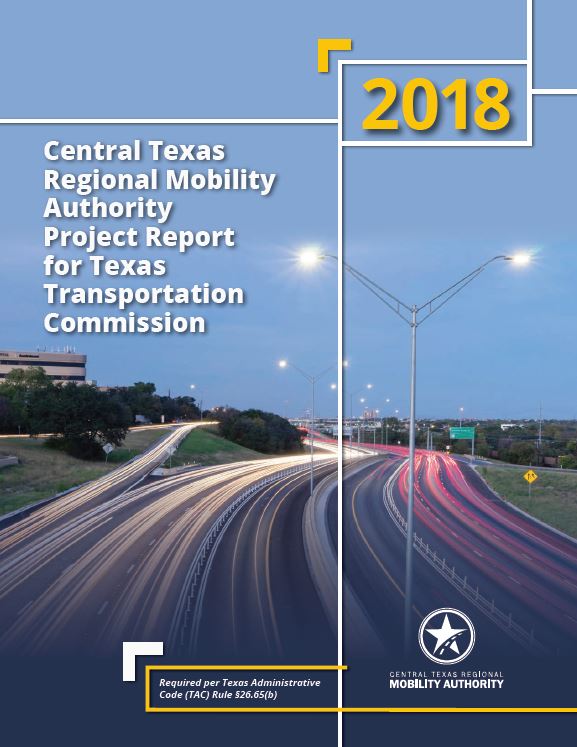 2018 Project Report to Texas Transportation Commission Cover