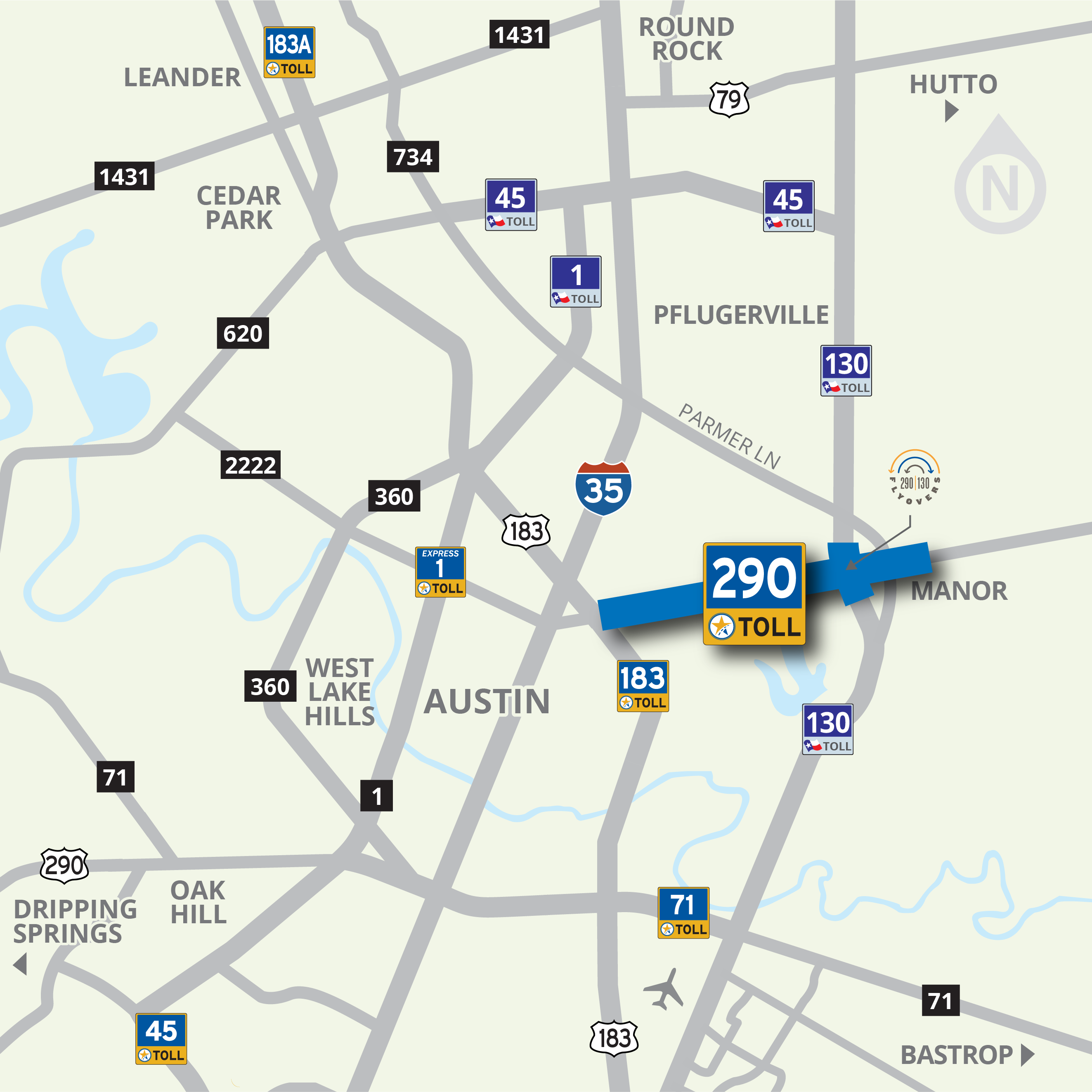 290 Toll Map