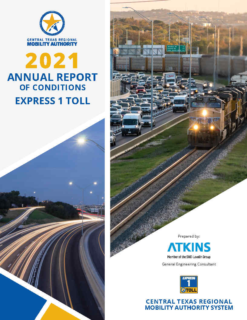 2021 Annual Report of Conditions: MoPac Express Lane Cover