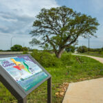 Close up of Hill Country signage on the 45SW trail