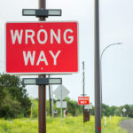 45SW Toll Wrong Way Driving Sign